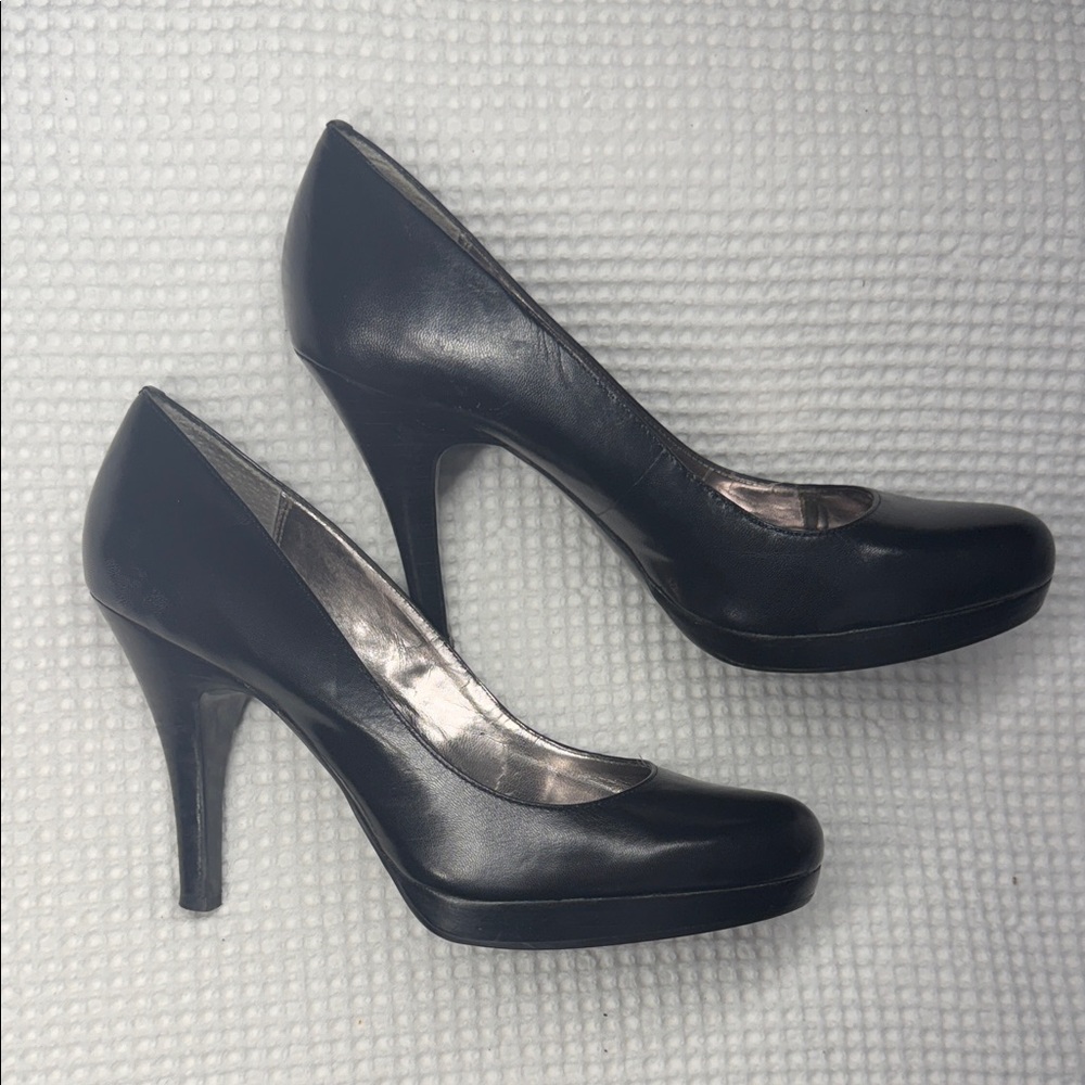 Alfani Black Leather Heels - Size 8